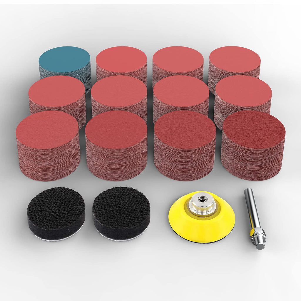  [AUSTRALIA] - 300PCS Sanding Discs Pad Kit, 2 Inch Hook and Loop Sanding Pad with Shank Backer Plate and Soft Foam Buffering Pad, Sandpaper Disc for Drill Grinder Rotary Tools Assorted 60-3000 Grits