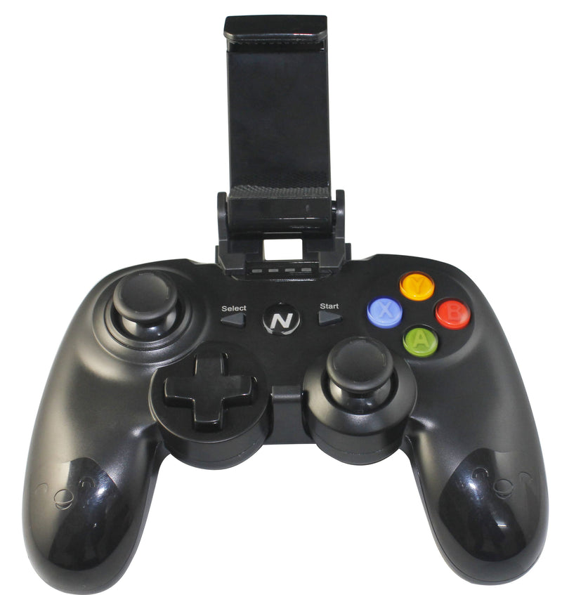  [AUSTRALIA] - Wireless Gaming Controller, Dual-Vibration Joystick Gamepad Game Controller for PS3, PC, Android, Laptop Computer, Switch (with Phone Holder) (Black) Black