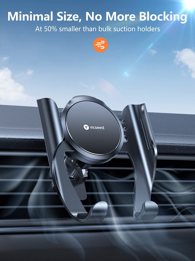  [AUSTRALIA] - VICSEED [𝟮𝟬𝟮𝟮 𝗕𝗲𝘀𝘁 𝗖𝗮𝗿 𝗠𝗼𝘂𝗻𝘁] Car Phone Mount, 𝗨𝗽𝗴𝗿𝗮𝗱𝗲𝗱 Air Vent Phone Holder for Car, Handsfree Cell Phone Car Mount Fit for iPhone 14 13 12 11 Pro Max Mini Plus Samsung