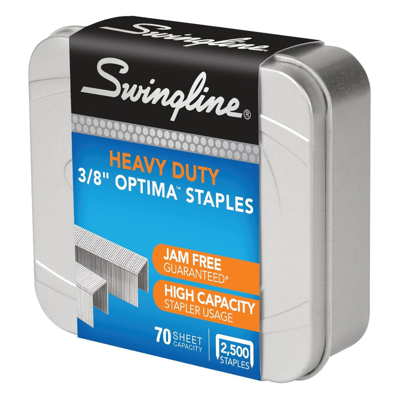  [AUSTRALIA] - Swingline Staples, Optima, Heavy Duty, 3/8" Length, Jam Free, 125/Strip, 2500/Box, 1 Box (35550) 3/8"