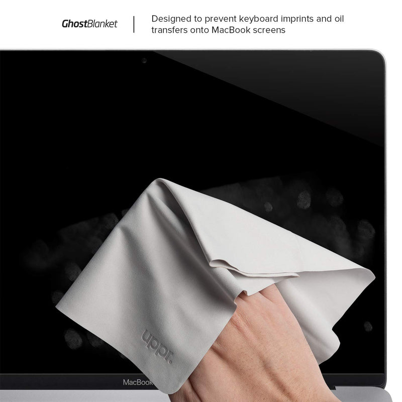 UPPERCASE GhostBlanket Screen Keyboard Imprint Protection Microfiber Liner and Cleaning Cloth 15" Compatible with MacBook Pro 15" and 16" 15"+ MacBooks - LeoForward Australia
