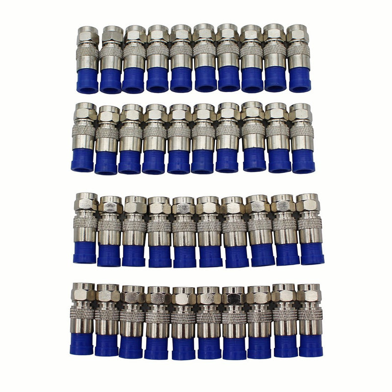  [AUSTRALIA] - GoodQbuy Coax Compression Connector and 40Pcs F Compression Connectors RG6 with Wire Stripper Stripping Tool