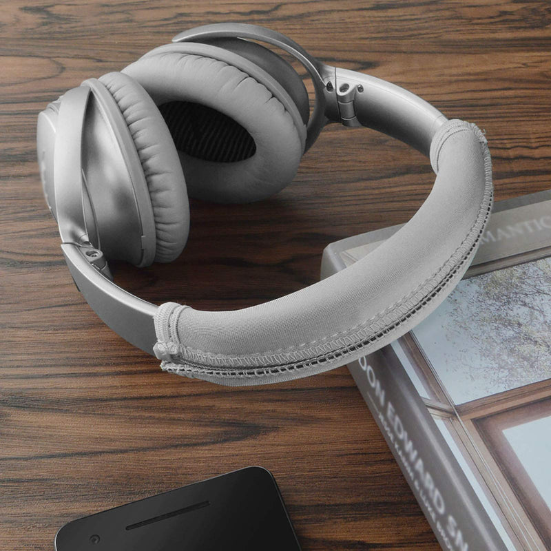  [AUSTRALIA] - Geekria Headband Cover Compatible with Bose QuietComfort QC35 II Gaming, QC35, QC45 Headphones/Headband Protector/Headband Cushion/Easy DIY Installation No Tool Needed (Silver)