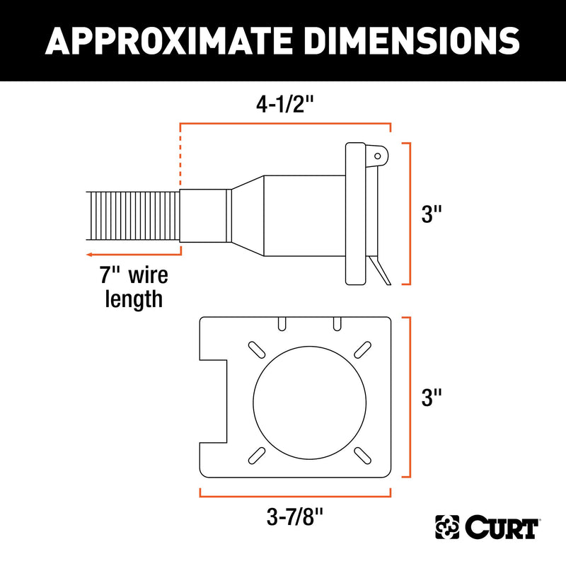  [AUSTRALIA] - CURT 55774 Dual-Output Vehicle-Side Trailer Wiring Harness Connectors for Select USCAR Vehicles, 7-Pin Trailer Wiring, 4-Pin Trailer Wiring