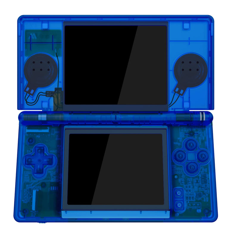  [AUSTRALIA] - eXtremeRate Clear Blue Replacement Full Housing Shell for Nintendo DS Lite, Custom Handheld Console Case Cover with Buttons, Screen Lens for Nintendo DS Lite NDSL - Console NOT Included