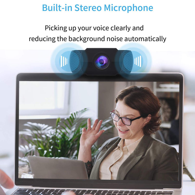  [AUSTRALIA] - 1080P Webcam with Microphone, Wansview USB 2.0 Desktop Laptop Computer Web Camera with Auto Light Correction, Plug and Play, for Video Streaming, Conference, Game,Study
