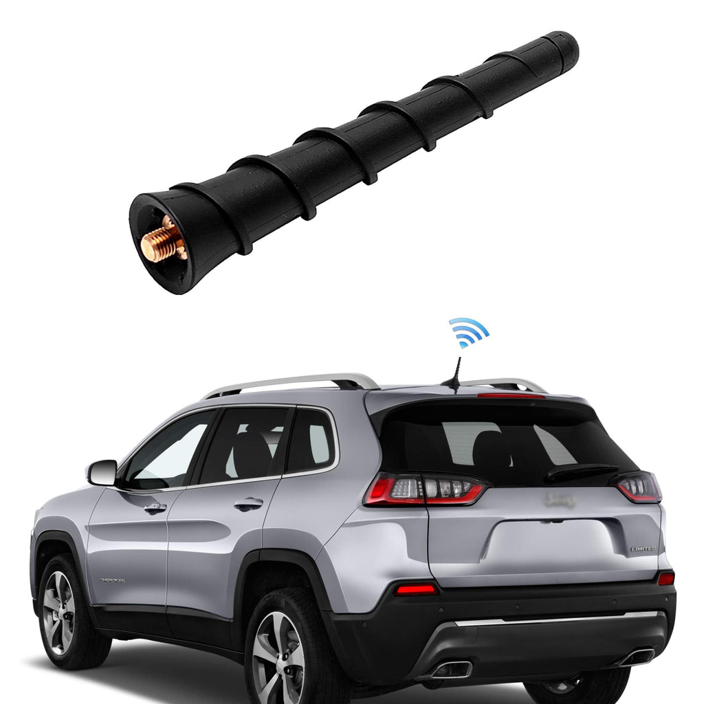  [AUSTRALIA] - 4.5 Inch Antenna for 2011-2022 Jeep Cherokee Grand Cherokee Compass Renegade Dodge Journey Avenger Durango Dart Chrysler 200 Fiat 500 | Car Replacement Antenna Jeep Accessories J eep Cherokee 4.5 Inch