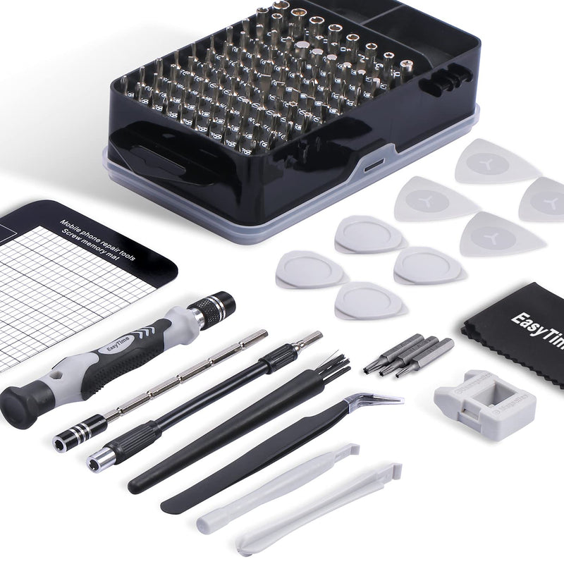  [AUSTRALIA] - Laptop Screwdriver Kit, 138 in 1 Professional Computer Repair Tool Kit, with 117 Magnetic Bit, Compatible for MacBook, PC, Tablet, PS4, iPhone, Xbox One Controller, Model car Grey