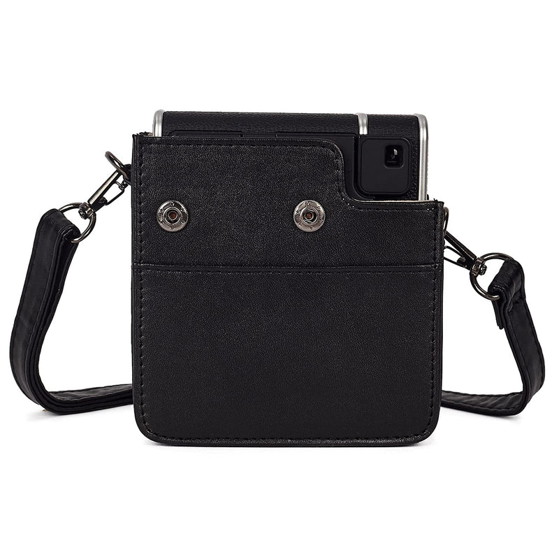  [AUSTRALIA] - Phetium Instant Camera Case Compatible with Instax Mini 40,PU Leather Bag with Pocket and Adjustable Shoulder Strap (Black) Black