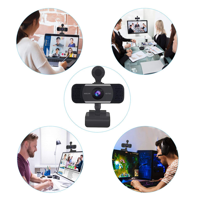  [AUSTRALIA] - 1080P Webcam HD Web Camera, HD Webcam with Microphone & Privacy Cover Laptop Desktop Full HD Camera Video Webcam for Recording/Calling/Conferencing/Gaming/Teams