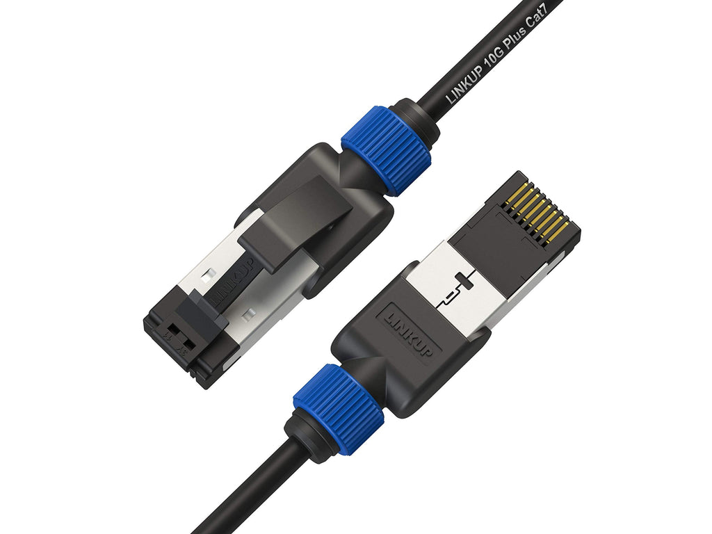  [AUSTRALIA] - LINKUP - [Tested with Versiv CableAnalyzer] Cat7 Ethernet Patch Cable -10 FT (1 Pack) 10G Double Shielded RJ45 S/FTP | Network Internet LAN Switch Router Game | High-Speed |30AWG Black 10 FT (30AWG) - 1 Pack 30AWG Black + Blue Ring (10ft)