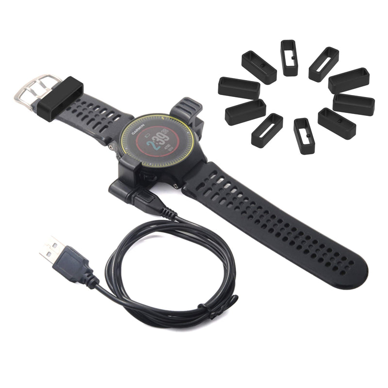 Band Keepers Compatible with Garmin Instinct/Vivoactive 4/Fenix 6/Fenix 5 Watch Bands, Silicone Fastener Rings Security Loop/Holder/Retainer (Black-6pcs) Black-6pcs - LeoForward Australia