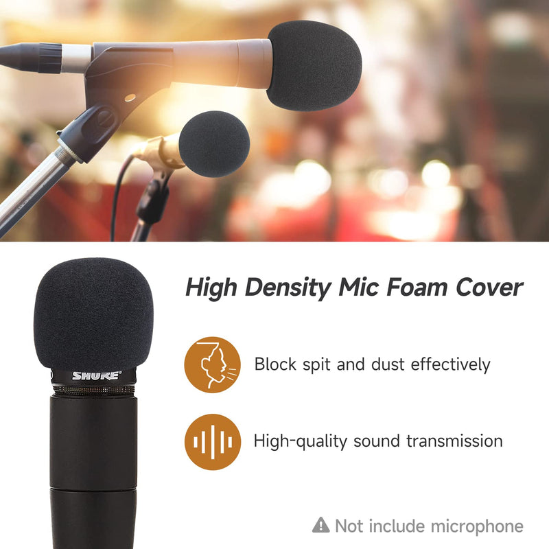  [AUSTRALIA] - SM57 Pop Filter - Mic Windscreen Wind Cover Compatible with Shure SM57-LC Microphone Black Noise Cancellation Windsock Cover 2 Pack by WIBOND