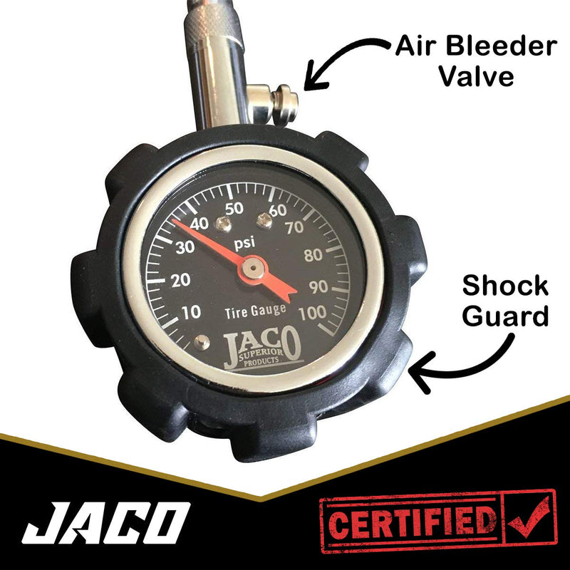 JACO Deluxe Tire Pressure Gauge - 100 PSI - LeoForward Australia