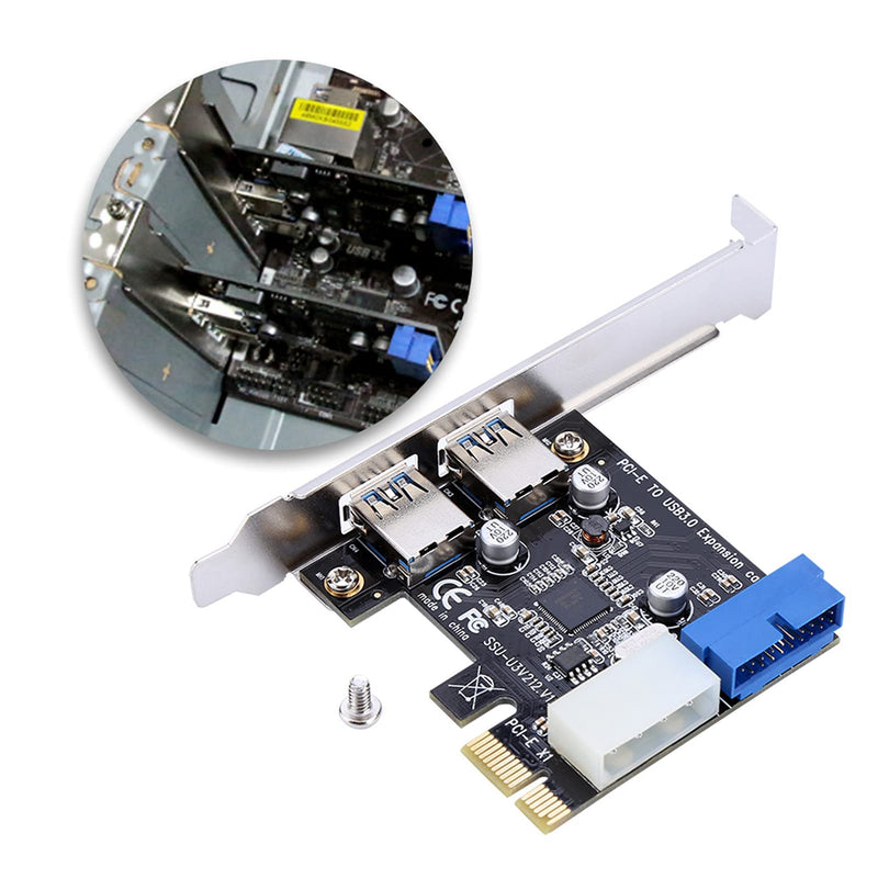  [AUSTRALIA] - Zerone PCI-E to USB 3.0 2 Port Express Card, with 1 USB 3.0 20-pin Connector