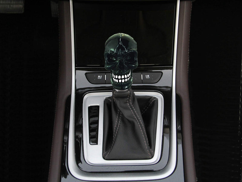  [AUSTRALIA] - Abfer Gear Stick Shift Knob Cool Skull Car Handle Shifter Knobs Shifting Head Fit Universal Automatic Manual Transport Vehicles (Black) Black