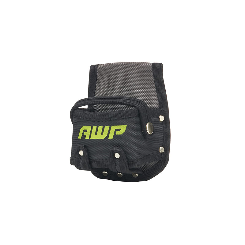  [AUSTRALIA] - AWP Tape Measure Pouch | Heavy-Duty Polyester Tape Measure Holder with Steel Belt Clip, Black, 6" H x 3" D x 4.5" W