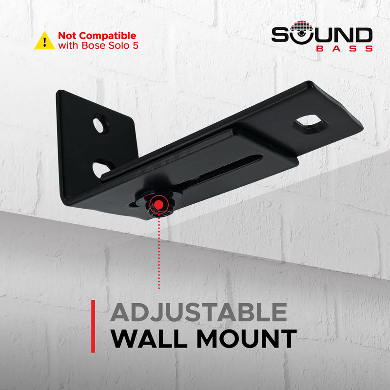  [AUSTRALIA] - Soundbar 300/500/600/700/900, TV Speaker & Soundtouch 300 Adjustable Wall Mount Kit, Black, for Bose Sound bar Smart 300, 500, 600, 700, 900, Mounting Bracket