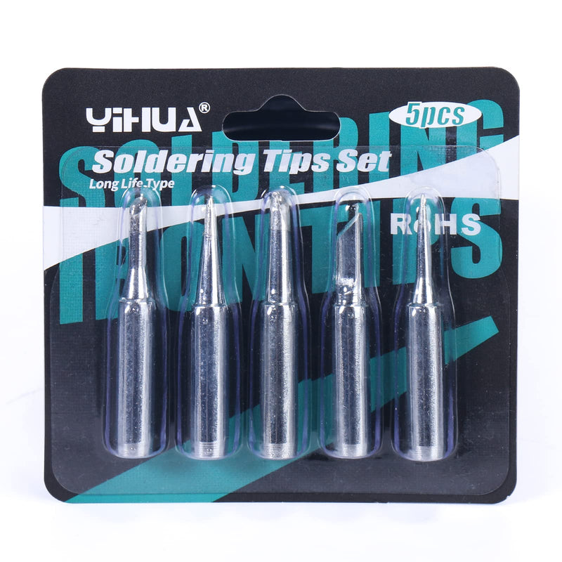  [AUSTRALIA] - YIHUA #1400 Soldering Iron Tip Set 5PCS Long-Life Type SGS certified lead-free tips (902-B, I, K, 3C, 3.2D) for the YIHUA 926LED-IV EVO, 948-III 938BD-I EVO 995D+ EVO 853AAA-I 939D+III EVO