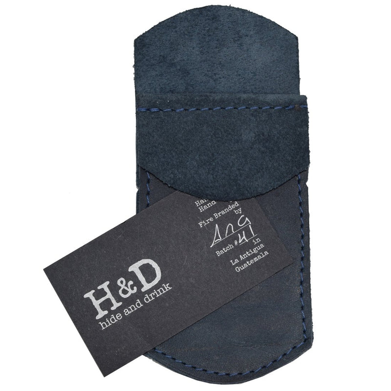 Hide & Drink, Durable Leather Pocket Protector, Pencil Pouch Pen Holder, Office & Work Essentials, Handmade Includes 101 Year Warranty :: Slate Blue - LeoForward Australia