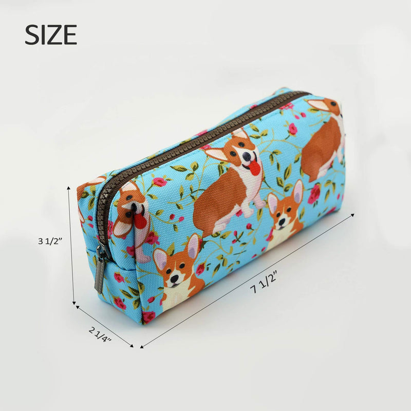LParkin Cute Corgi Pencil Case Pouch Teacher Gift Gadget Bag Make Up Case Cosmetic Bag stationary kawaii pencil box - LeoForward Australia