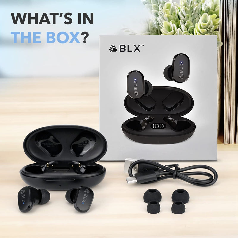  [AUSTRALIA] - BLX Earbuds G2 - True Wireless Bluetooth Earbuds 5.1 with Charging Case (10m Range) | 21 Hours Playtime in One Full Charge of Case | IPX3 Water Resistant | Bluetooth Earphones for Android and iPhone