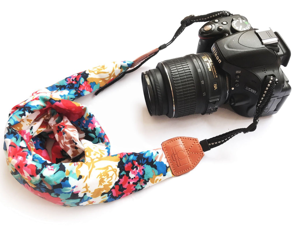  [AUSTRALIA] - Alled RR-12-28-9 Camera Neck Shoulder Belt Strap, Vintage Print Soft Colorful Camera Straps for Women/Men for All DSLR/Nikon/Canon/Sony/Olympus/Samsung/Pentax ETC/Olympus, Scarf Stylish