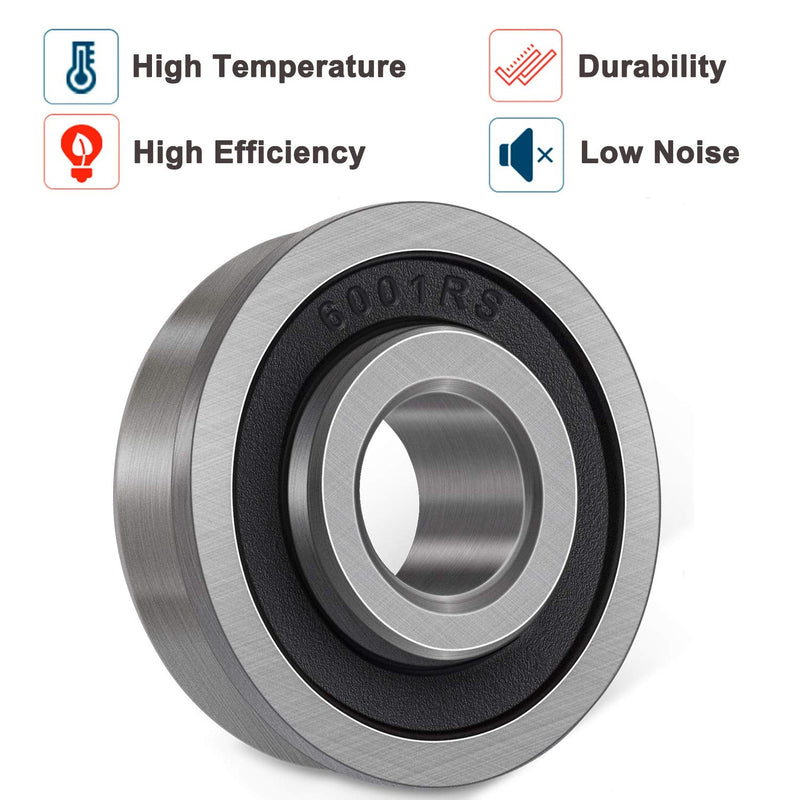  [AUSTRALIA] - Bonbo 10Pcs Flanged Ball Bearings 1/2" x 1-1/8" x 1/2" for Lawn Mower, Wheelbarrows, Carts & Hand Trucks Wheel Hub, Double Seal Deep Groove Ball Bearings 1/2" x 1-1/8" 10pcs