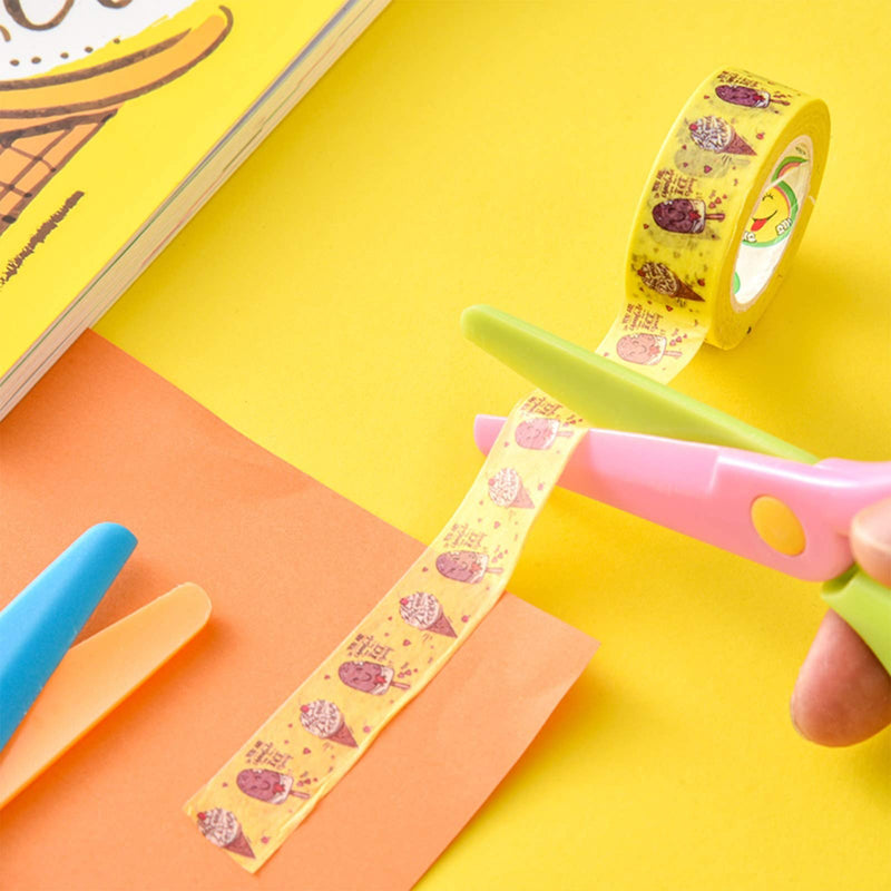  [AUSTRALIA] - kiniza 3 Pcs Plastic Toddler Scissors, Random Children Safety Scissors Pre-School Training Scissors Safety Cutting Paper Scissors for 2-4 Age Toddlers Students Children Cutting Art Craft Supplies