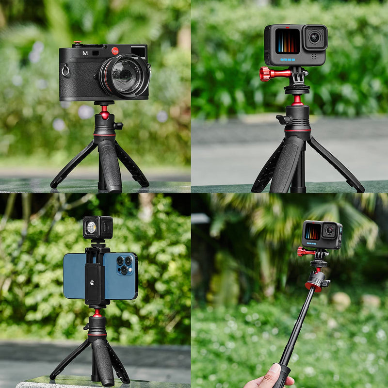  [AUSTRALIA] - Extension Pole Tripod, Mini Selfie Stick Tripod Stand Handle Grip for Webcam iPhone 11 Pro Max Gopro hero10/9/8 Samsung Smartphone Canon G7X Mark III Sony ZV-1 RX100 VII A6400 A6600 Cameras