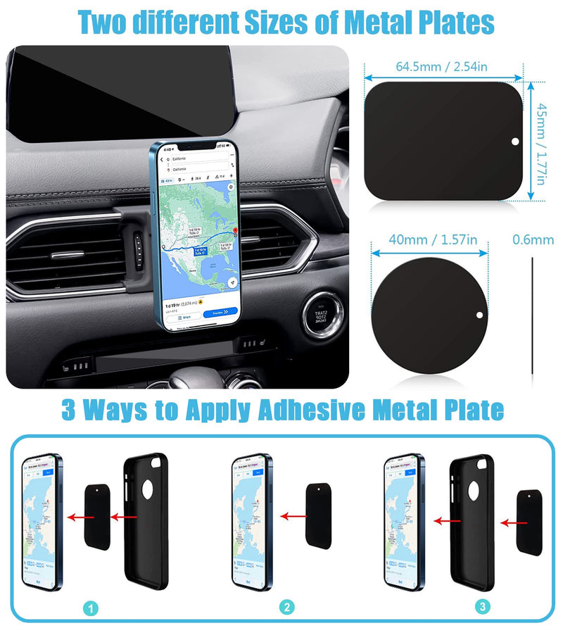  [AUSTRALIA] - Mengfly Car Phone Holder, Car Air Vent Phone Stand Mount, for Mazda CX-5 2023 2022 2021 2020 2019 2018 2017, Auto Dashboard Magnetic Navigation Bracket, for iPhone, Samsung and All Smartphone Black