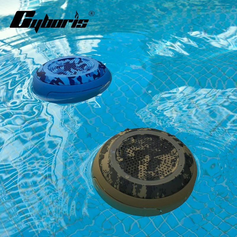 CYBORIS IPX7 Waterproof Outdoor Bluetooth Speaker Swimming Pool Floating Portable Mini Speakers Wireless 5W with Microphone & TWS for Beach, Bathroom, Home, Shower (Grey) Grey - LeoForward Australia