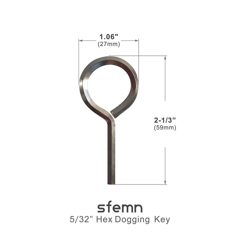  [AUSTRALIA] - 5/32” Standard Hex Dogging Key with Full Loop, Allen Wrench Door Key for Push Bar Panic Exit Devices, Solid Metal - 10 Packs