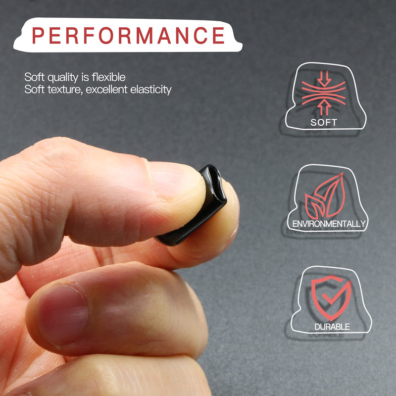  [AUSTRALIA] - Jamiikury 60PCS Screw Thread Protectors 3mm ID Rubber End Caps Vinyl Flexible End Caps Round Tube Bolt Cap (Black, 60PCS) 3mm - 60PCS