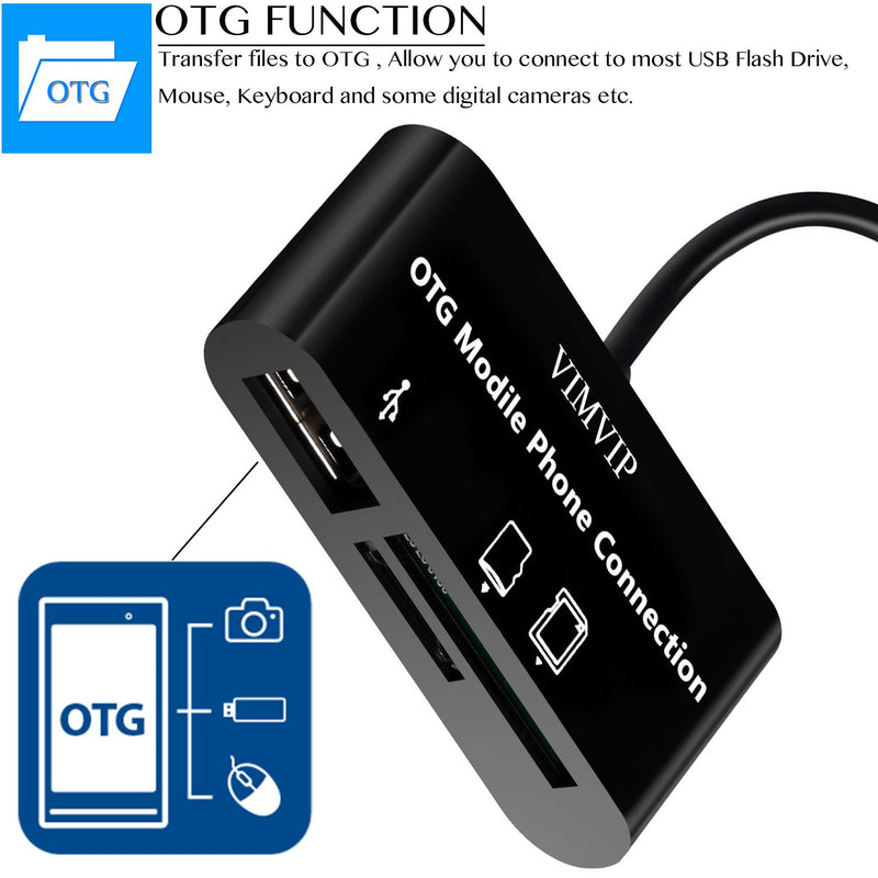 VIMVIP 3 in 1 Micro USB OTG Host Adapter SD Card Reader for Samsung Galaxy S4 S2 S3 Note 2 Tablet - LeoForward Australia