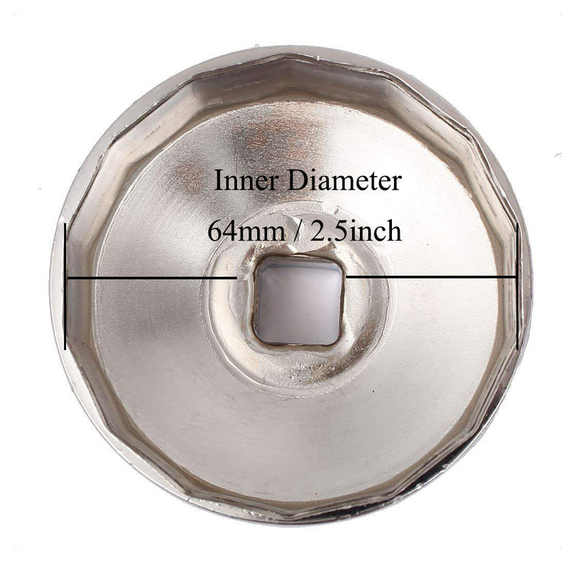  [AUSTRALIA] - XMHF 64mm/2.5Inch Inner Diameter Oil Filter Wrench, Tool for Car Users