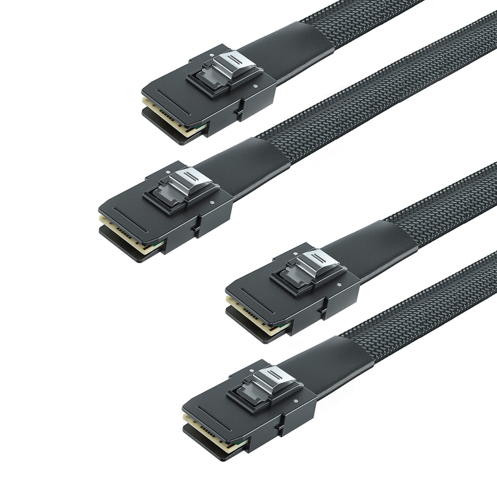  [AUSTRALIA] - #10Gtek# 6G Internal Mini SAS SFF-8087 to SFF-8087 Cable, 100-Ohms, 0.8-m(2.6ft), 2 Pack 0.8-m (x2)