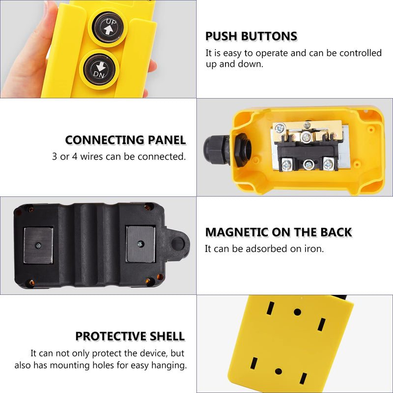  [AUSTRALIA] - YIJIA Dump Trailer Remote Control Switch 12V DC Up Down Control Switch Hydraulic Pump Power Acting Lift Unloading Trailer Truck Tipper Wrecker X-G018