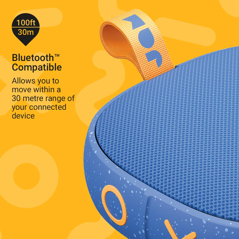 Hang Tight, Shower Bluetooth Speaker 12 Hour Playtime, Waterproof, Dust-Proof, Drop-Proof IP67 Rating Mono 5w Driver, Built-in Speakerphone, Aux-In Port, Integrated USB Jam Audio Blue - LeoForward Australia