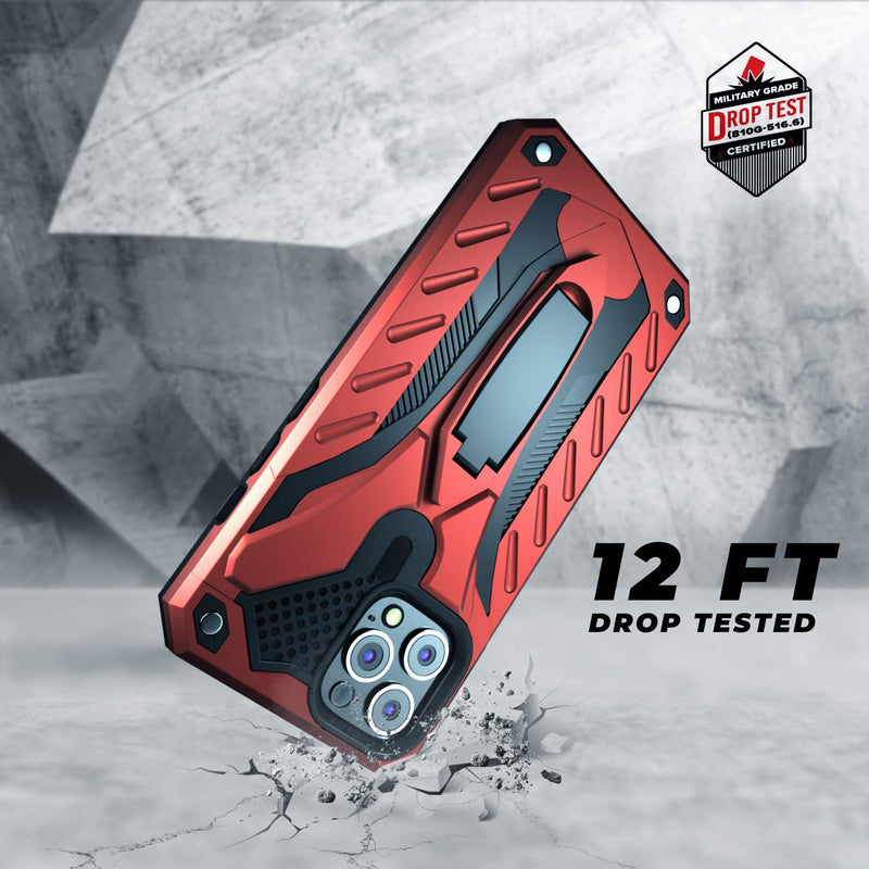  [AUSTRALIA] - Kitoo Designed for iPhone 11 Pro Case with Kickstand, Military Grade 12ft. Drop Tested - Red Red -11-Pro