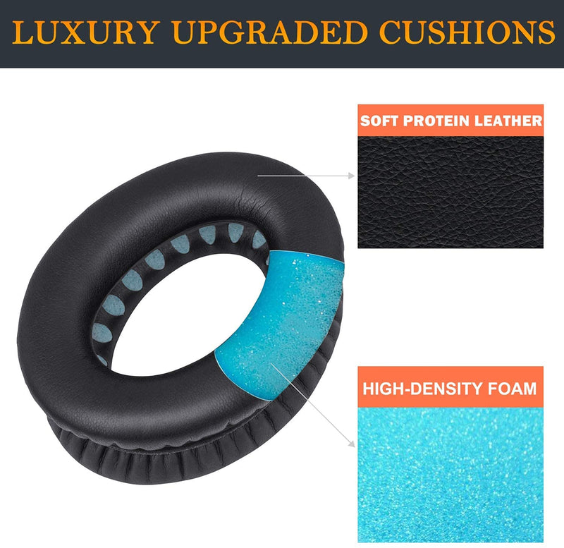  [AUSTRALIA] - Professional Earpads Cushions for Bose Headphones, Replacement Ear Pads for Bose QuietComfort 15 QC15 QC25 QC2 QC35/Ae2 Ae2i Ae2w/SoundTrue & SoundLink Around-Ear Series Blue-Black