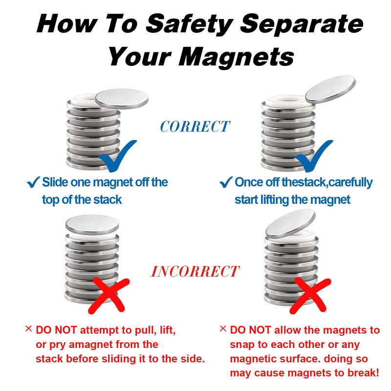 Super Strong Neodymium Disc Magnets, Powerful N52 Rare Earth Magnets - 1.26 inch x 1/8 inch, Pack of 12 - LeoForward Australia