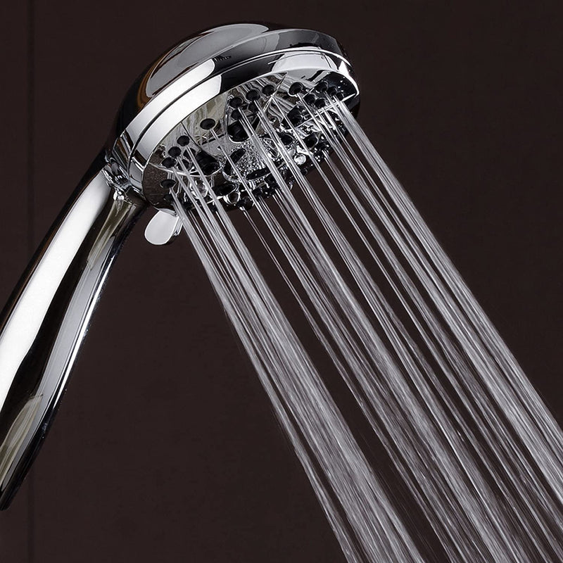 AquaDance High Pressure 6-Setting 3.5" Chrome Face Handheld Shower with Hose for the Ultimate Shower Experience! Officially Independently Tested to Meet Strict US Quality & Performance Standards - LeoForward Australia
