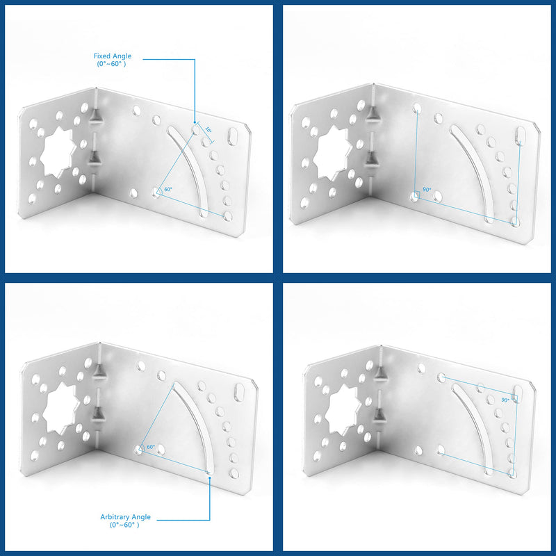  [AUSTRALIA] - ZDTECH Pole Mount Bracket L Mounting Bracket to Wall Hardware Accessories for LPDA yagi Outdoor Antenna with U-Bolt, Mounting Screws, Signal Booster Mast Clamp Adjustable Angle