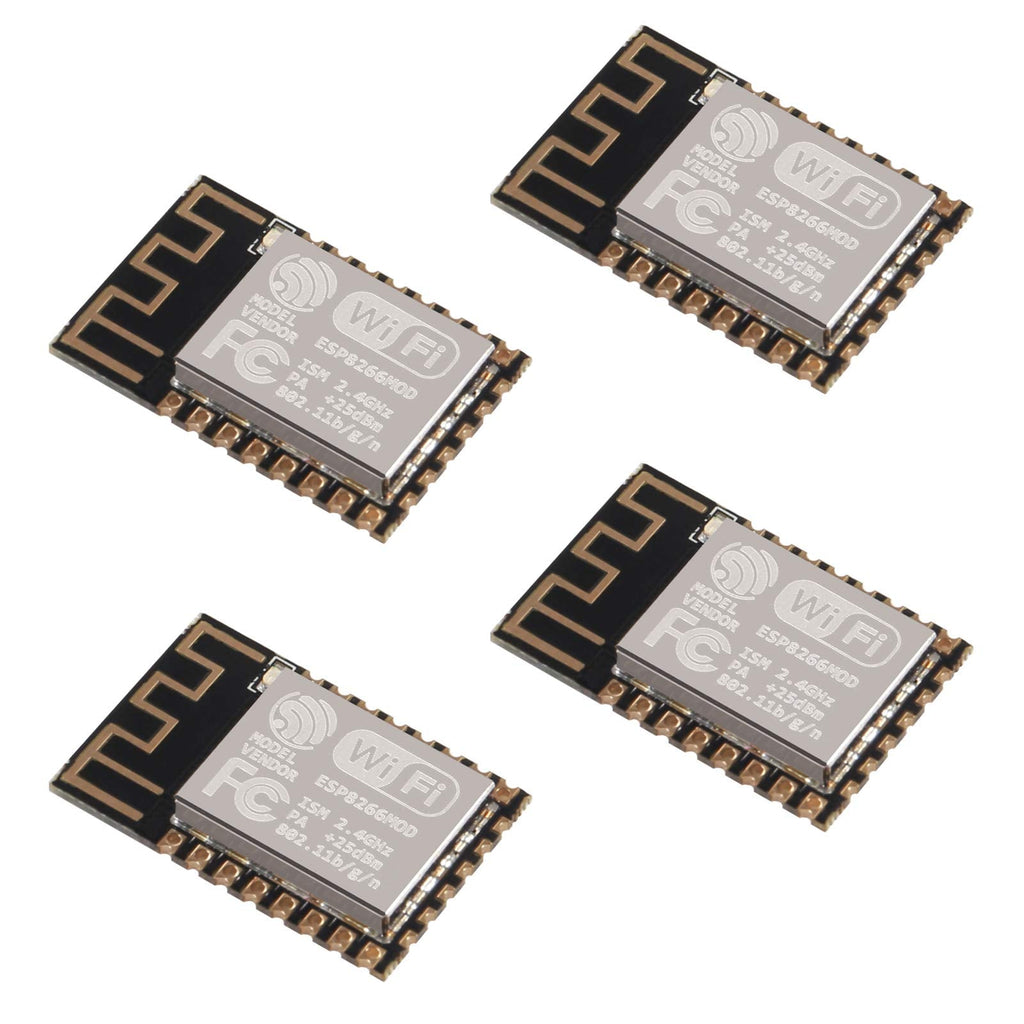  [AUSTRALIA] - Dorhea 4Pcs ESP8266 ESP-12F WiFi Serial Module Microcontroller 802.11N Development Board Wireless Transceiver Remote Port Network Module for NodeMCU MicroPython