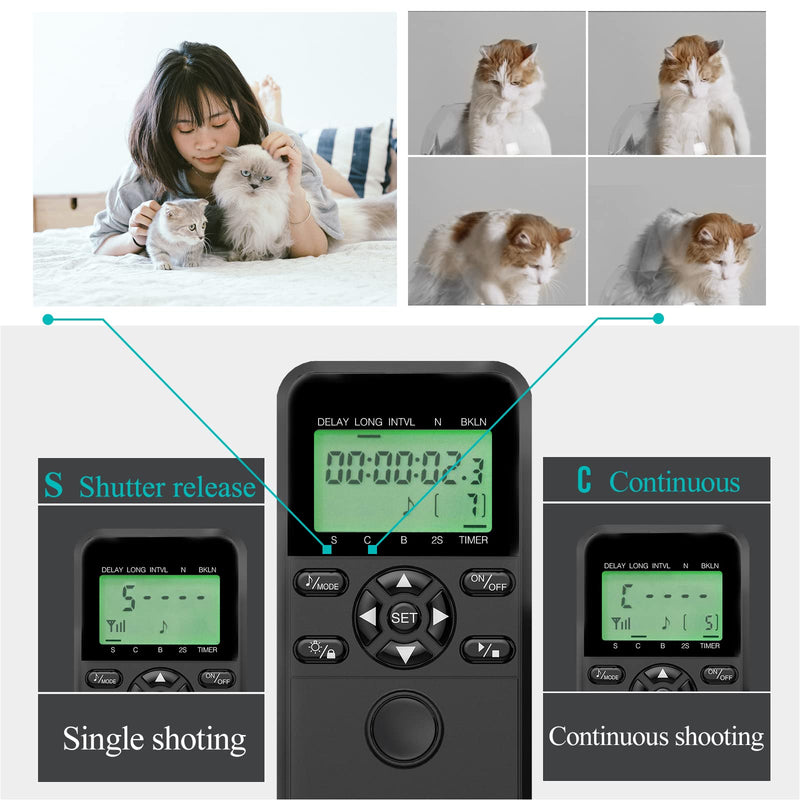  [AUSTRALIA] - Camera Remote Intervalometer Timer Wireless Shutter Compatible with Canon EOS R6, 850D, 90D, 80D, 70D, EOS R, EOS Ra, EOS RP; Replacement RS-60E3 Cable WTR-2 C6 for Canon
