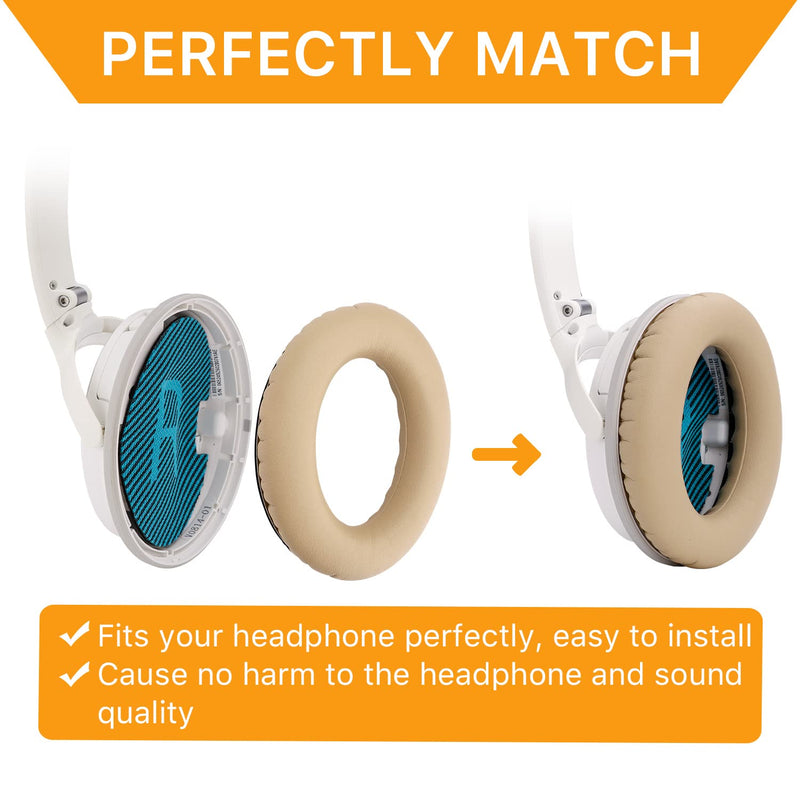  [AUSTRALIA] - YOCOWOCO Headphones Replacement Earpads Ear Cushions for Bose QuietComfort 25—Soft Ear Pads Compatible with QC15 QC25 QC2 QC35/ Ae2 Ae2i Ae2w SoundTrue and SoundLink(Around-Ear) Khaki