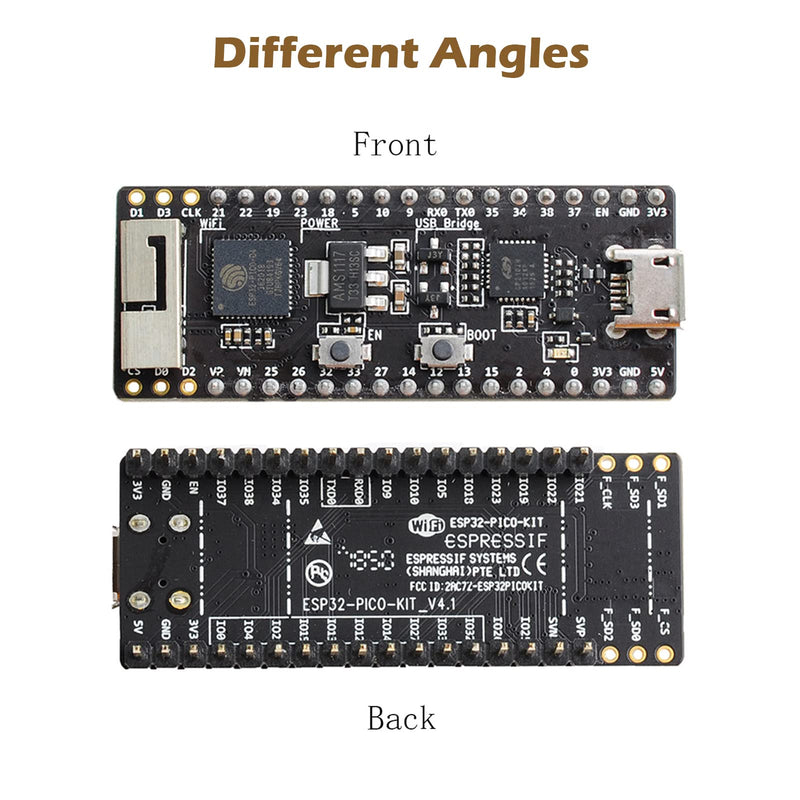  [AUSTRALIA] - Wishiot 2Pcs Esp32-Pico-Kit V4.1 Development Board Esp32 WiFi+Bluebooth Microcontroller Onboard Esp32-Pico-D4 Sip Module Male Header Version for Arduino