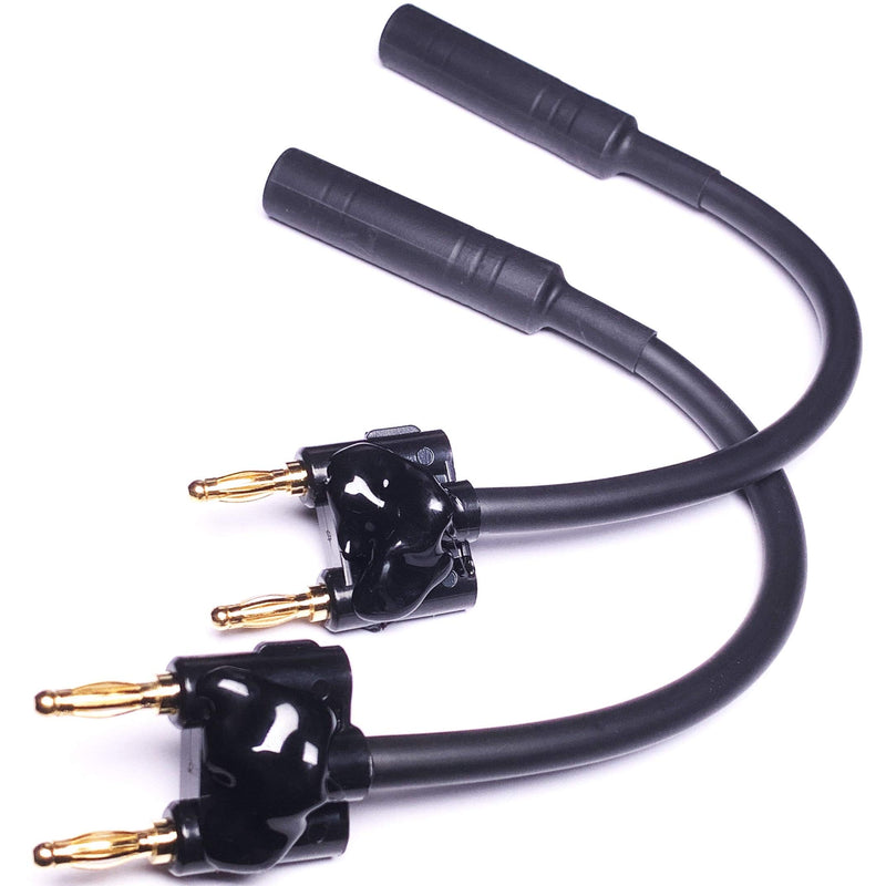 CESS-081 Dual Banana Plugs to 1/4 TS Jack Speaker Cable Adapter, 2 Pack - LeoForward Australia
