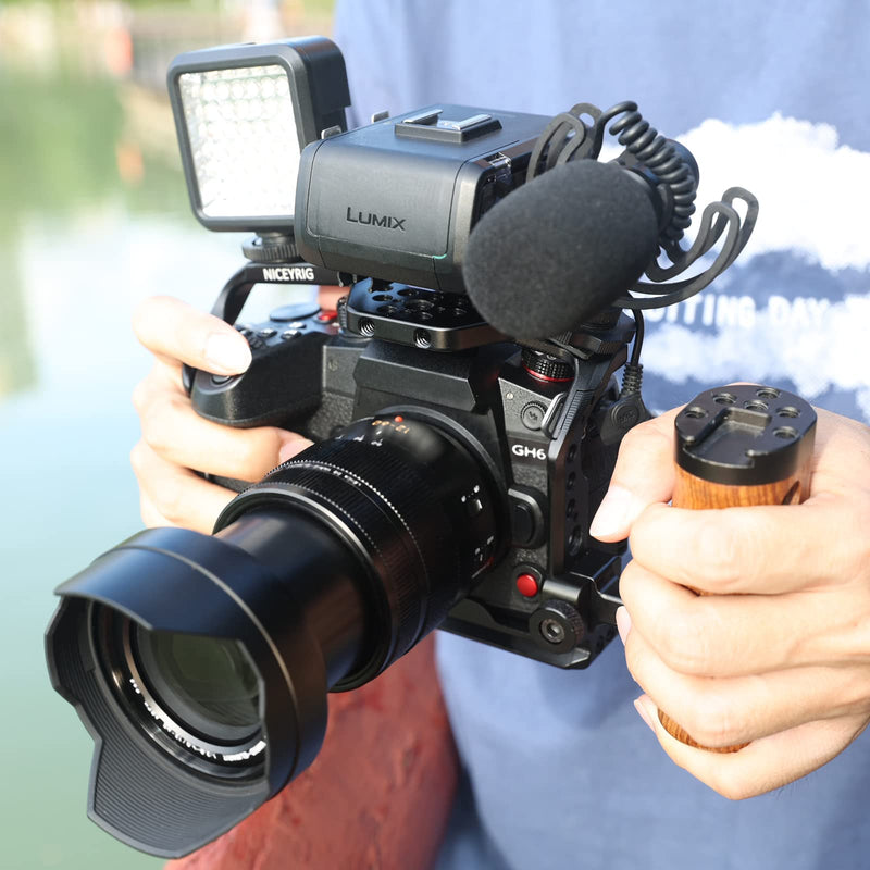  [AUSTRALIA] - NICEYRIG Streamline Camera Cage for Panasonic Lumix GH6 with Handle Handgrip - 518